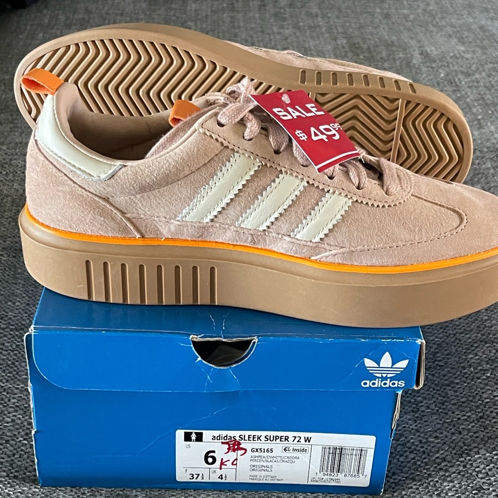 Pink adidas shoes